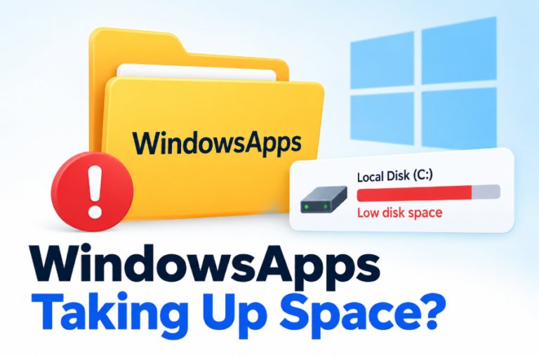windowsapps folder taking up space